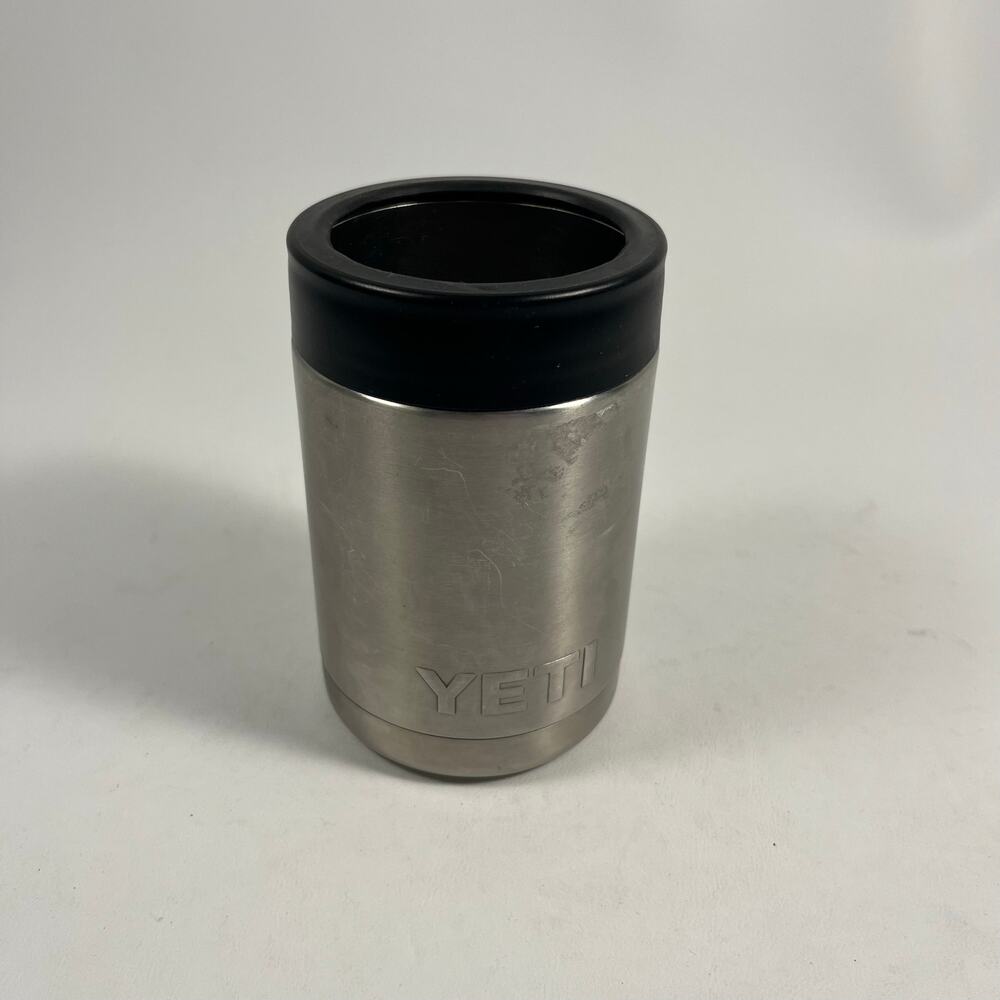 Yeti 12oz Rambler Colster Can and Bottle Insulator Coozie Silver Summer